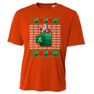 Excel REF Error Spreadsheet,CPA Accountant Christmas Sweater Cooling Performance Crew T-Shirt