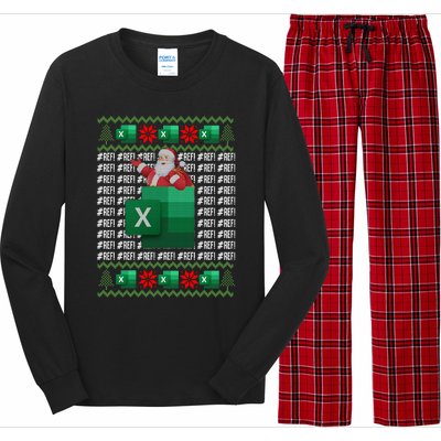 Excel REF Error Spreadsheet,CPA Accountant Christmas Sweater Long Sleeve Pajama Set