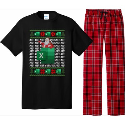 Excel REF Error Spreadsheet,CPA Accountant Christmas Sweater Pajama Set