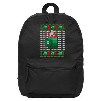 Excel REF Error Spreadsheet,CPA Accountant Christmas Sweater 16 in Basic Backpack