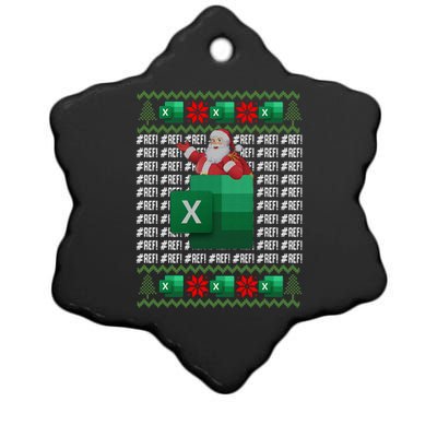 Excel REF Error Spreadsheet,CPA Accountant Christmas Sweater Ceramic Star Ornament