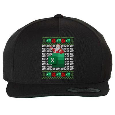 Excel REF Error Spreadsheet,CPA Accountant Christmas Sweater Wool Snapback Cap