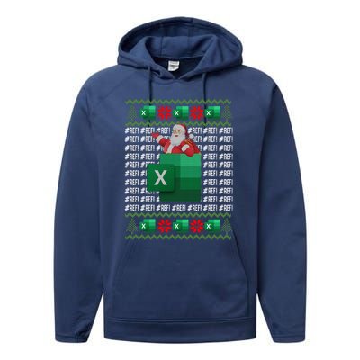 Excel REF Error Spreadsheet,CPA Accountant Christmas Sweater Performance Fleece Hoodie