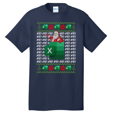 Excel REF Error Spreadsheet,CPA Accountant Christmas Sweater Tall T-Shirt