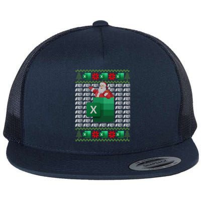 Excel REF Error Spreadsheet,CPA Accountant Christmas Sweater Flat Bill Trucker Hat