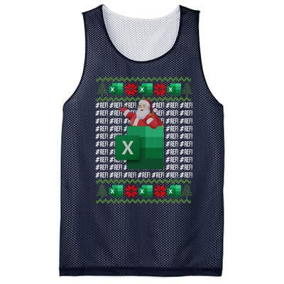 Excel REF Error Spreadsheet,CPA Accountant Christmas Sweater Mesh Reversible Basketball Jersey Tank