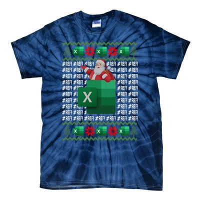 Excel REF Error Spreadsheet,CPA Accountant Christmas Sweater Tie-Dye T-Shirt