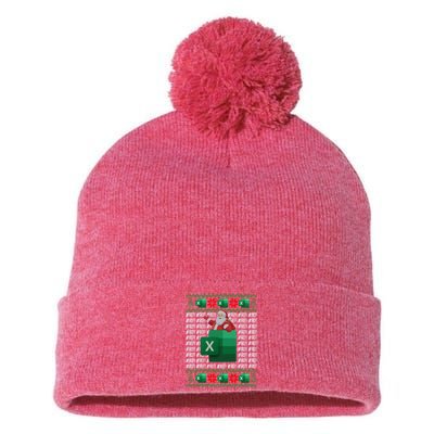 Excel REF Error Spreadsheet,CPA Accountant Christmas Sweater Pom Pom 12in Knit Beanie