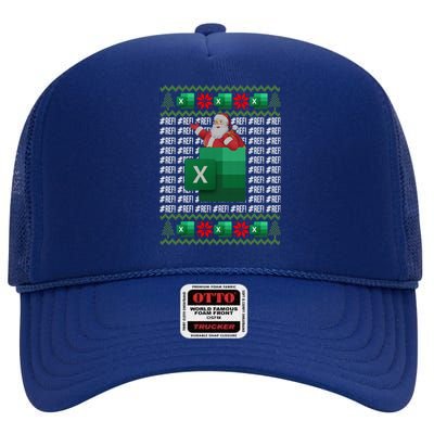 Excel REF Error Spreadsheet,CPA Accountant Christmas Sweater High Crown Mesh Back Trucker Hat