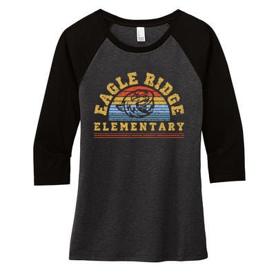 Eagle Ridge Elementary Vintage Women's Tri-Blend 3/4-Sleeve Raglan Shirt