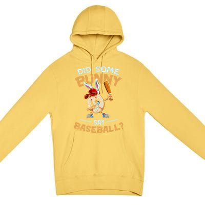 Easter Rabbit Egg Did Some Bunny Say Baseball Dabbing Cap Meaningful Gift Premium Pullover Hoodie