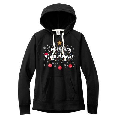 Emergency Room Emergency Departt Squad Er Nurse Christmas Gift Women's Fleece Hoodie