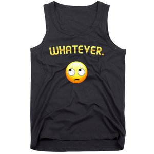 Eye Roll Emo Smile Sarcastic WHATEVER Sarcasm Eye Rolling Tank Top