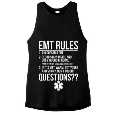 EMT Rules Emergency Medical Technician Ladies PosiCharge Tri-Blend Wicking Tank