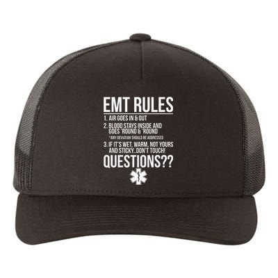 EMT Rules Emergency Medical Technician Yupoong Adult 5-Panel Trucker Hat