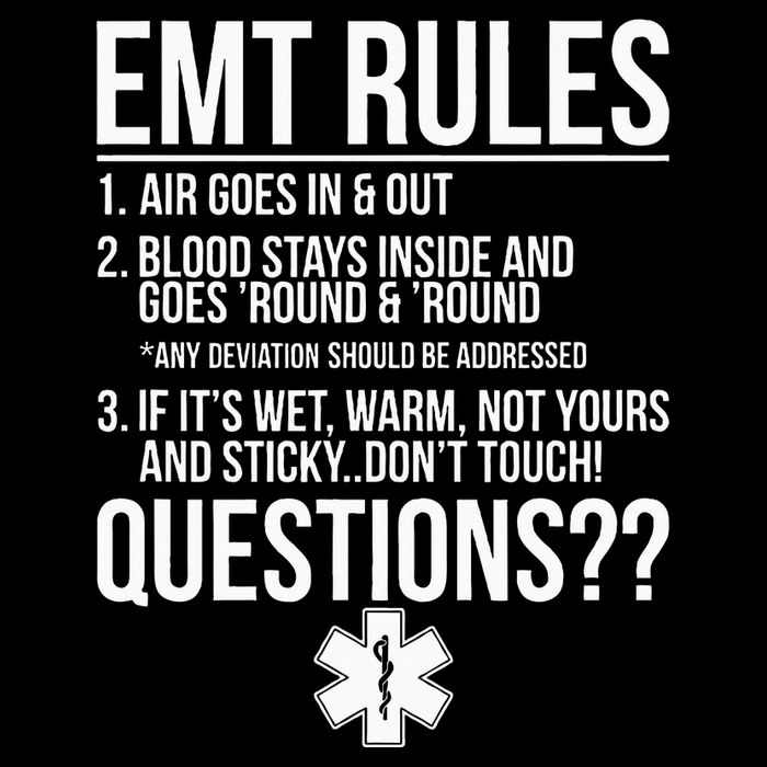 EMT Rules Emergency Medical Technician Cooling Performance Crew T-Shirt