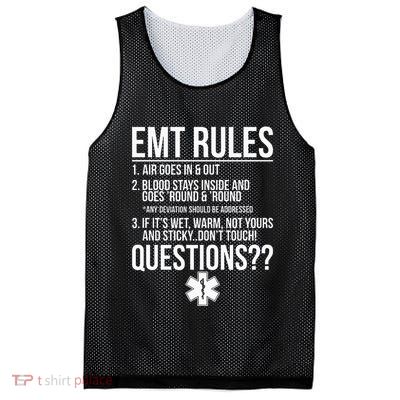 EMT Rules Emergency Medical Technician Mesh Reversible Basketball Jersey Tank