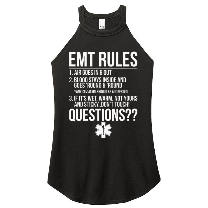 EMT Rules Emergency Medical Technician Women's Perfect Tri Rocker Tank