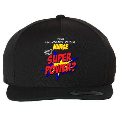 Emergency Room Er Nursing Scrubs Superhero Nurse Superpower Gift Wool Snapback Cap