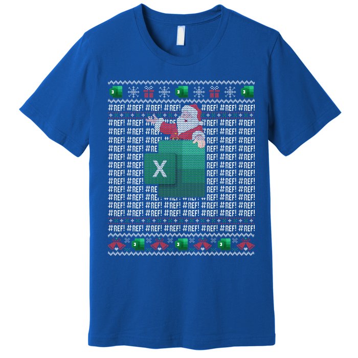 Excel REF Error Spreadsheet Ugly Christmas Sweater  Premium T-Shirt