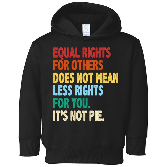 Equal Rights For Others Its Not Pie Toddler Hoodie