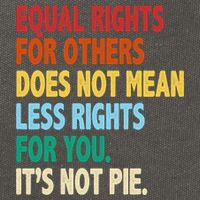 Equal Rights For Others Its Not Pie Cotton Canvas Backpack
