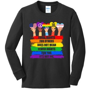 Equal Rights For Others Does Not Mean Fewer Rights For You Kids Long Sleeve Shirt