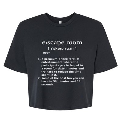 Escape Room Funny Definition Bella+Canvas Jersey Crop Tee