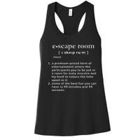 Escape Room Funny Definition Women's Racerback Tank