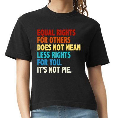 Equal Rights For Other Does Not Mean Less Rights For You It's Not Pie Comfort Colors Boxy T-Shirt