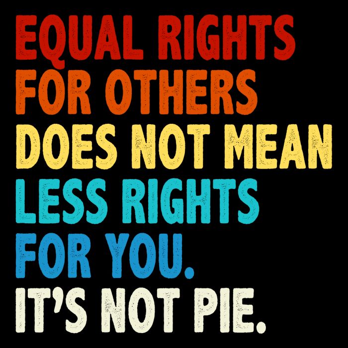 Equal Rights For Other Does Not Mean Less Rights For You It's Not Pie Daily Commute Backpack
