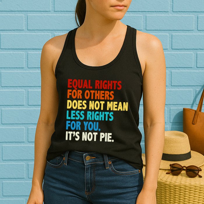 Equal Rights For Other Does Not Mean Less Rights For You It's Not Pie Womens Tank Top