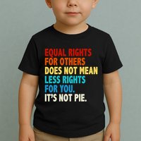 Equal Rights For Other Does Not Mean Less Rights For You It's Not Pie Toddler T-Shirt