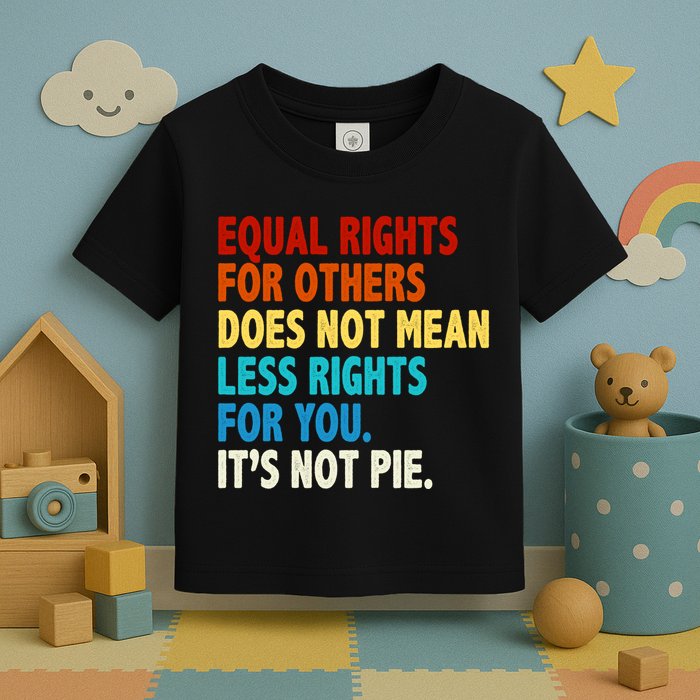 Equal Rights For Other Does Not Mean Less Rights For You It's Not Pie Toddler T-Shirt
