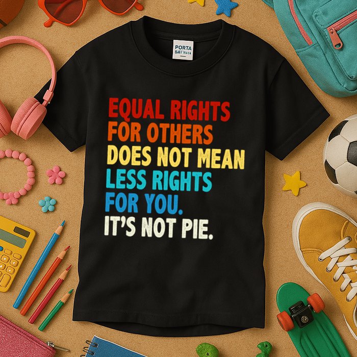 Equal Rights For Other Does Not Mean Less Rights For You It's Not Pie Kids T-Shirt