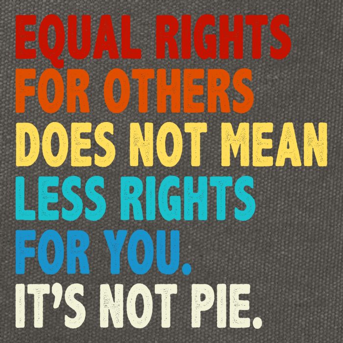 Equal Rights For Other Does Not Mean Less Rights For You It's Not Pie Cotton Canvas Backpack