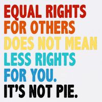 Equal Rights For Other Does Not Mean Less Rights For You It's Not Pie Garment-Dyed Sweatshirt