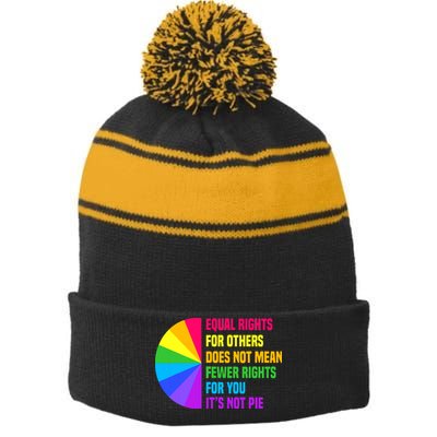 Equal Rights For Others Does Not Mean Fewer Rights For You Stripe Pom Pom Beanie