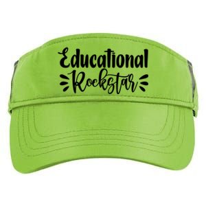 Educational Rockstar Funny Graphic Teacher Tee Gift Adult Drive Performance Visor