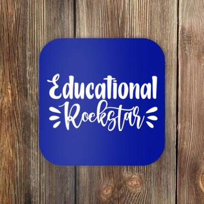 Educational Rockstar Funny Graphic Teacher Tee Gift Coaster