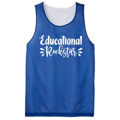 Educational Rockstar Funny Graphic Teacher Tee Gift Mesh Reversible Basketball Jersey Tank