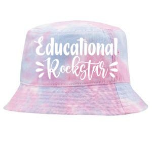 Educational Rockstar Funny Graphic Teacher Tee Gift Tie-Dyed Bucket Hat