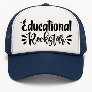 Educational Rockstar Funny Graphic Teacher Tee Gift Trucker Hat