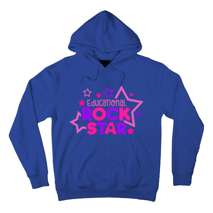 Educational Rockstar Funny Teacher Back To School Joke Quote Cute Gift Hoodie