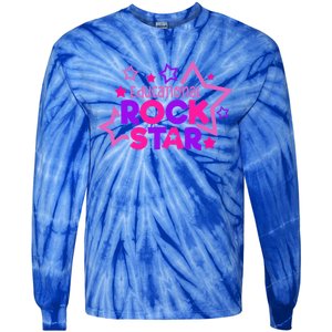 Educational Rockstar Funny Teacher Back To School Joke Quote Cute Gift Tie-Dye Long Sleeve Shirt