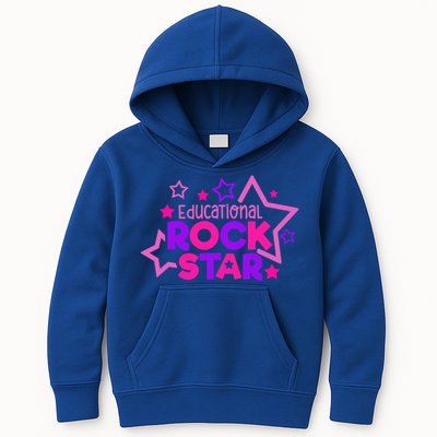 Educational Rockstar Funny Teacher Back To School Joke Quote Cute Gift Kids Hoodie