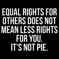 Equal Rights For Others Does Not Mean Less Rights For You It's Not Pie Drawstring Bag