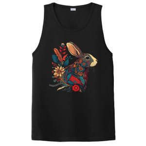 Easter Rabbit Floral Graphic  PosiCharge Competitor Tank