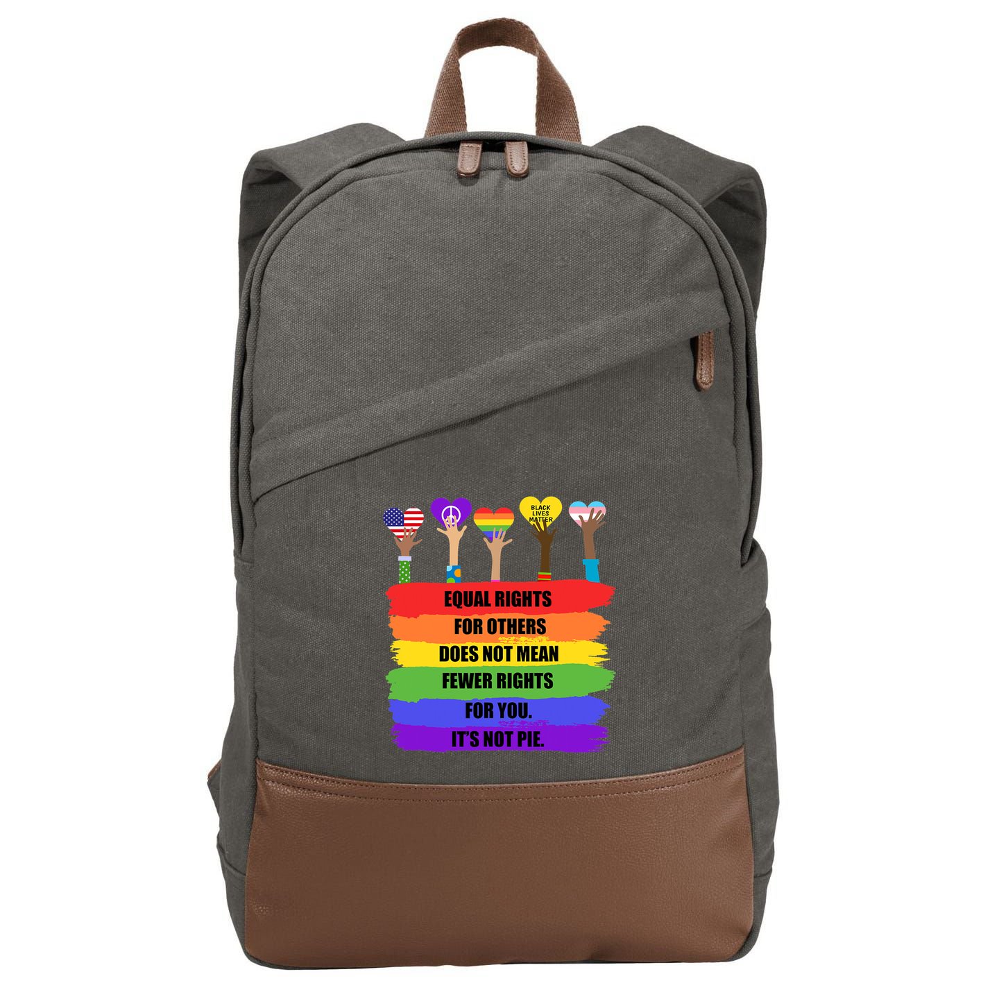 Equal Rights For Others LGBT Pride Month 2022 Cotton Canvas Backpack