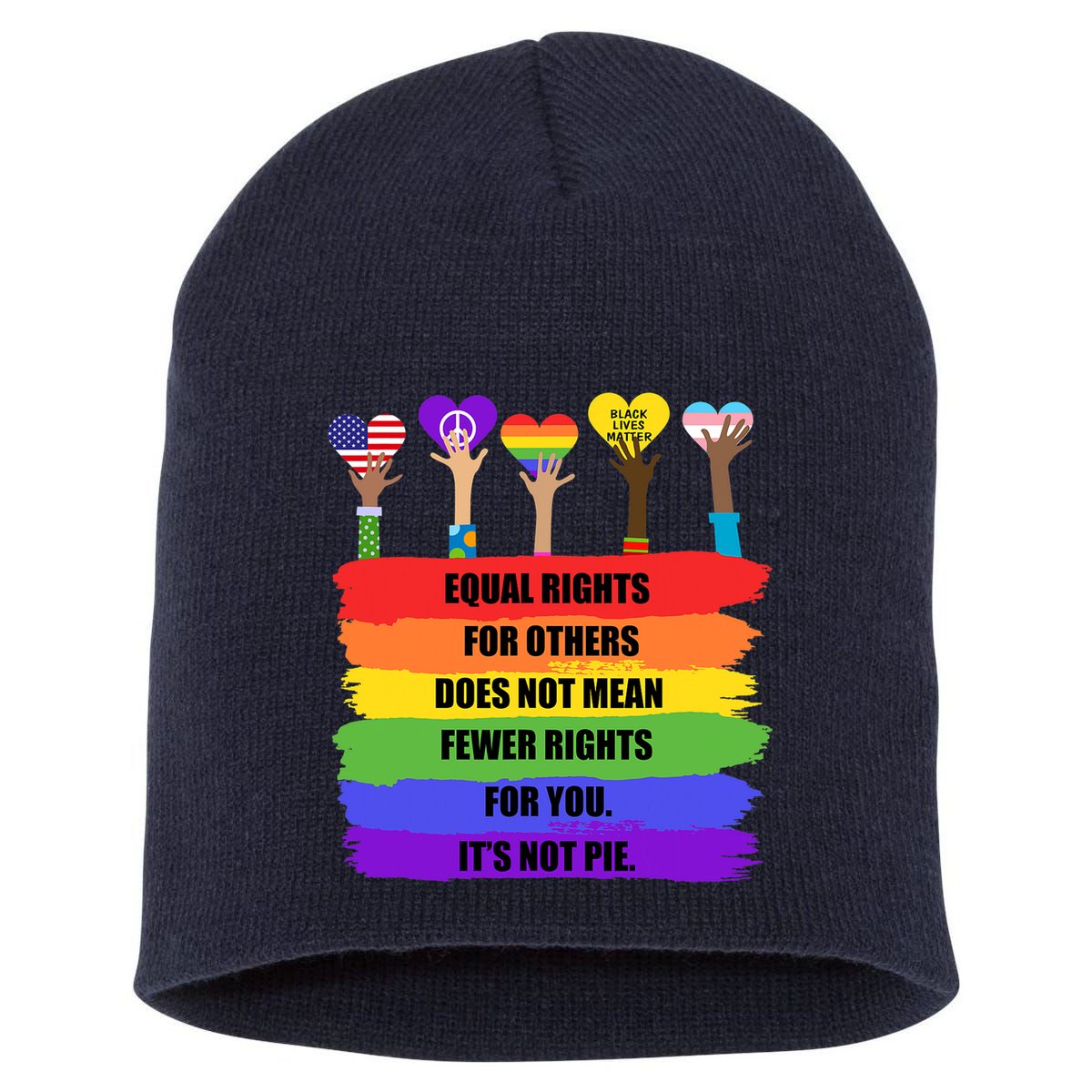 Equal Rights For Others LGBT Pride Month 2022 Short Acrylic Beanie